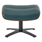 Fauteuil inclinable pivotant Spruce&Spring avec pouf et appuie-tête réglable