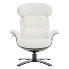 Fauteuil inclinable pivotant Spruce&Spring avec pouf et appuie-tête réglable