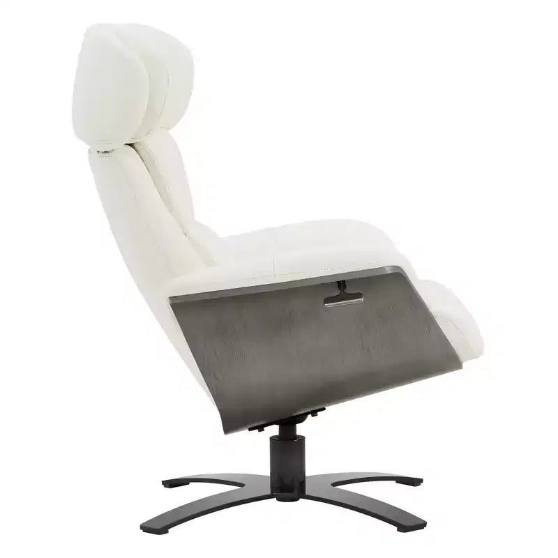 Fauteuil inclinable pivotant Spruce&Spring avec pouf et appuie-tête réglable