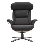 Fauteuil inclinable pivotant Spruce&Spring avec pouf et appuie-tête réglable