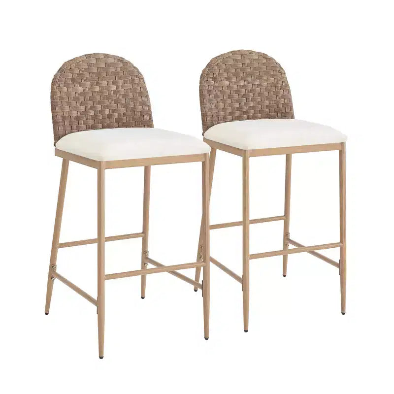 Christopher Knight Home Avirae 29.25 Tabourets de bar rembourrés en rotin style ferme (lot de 2)