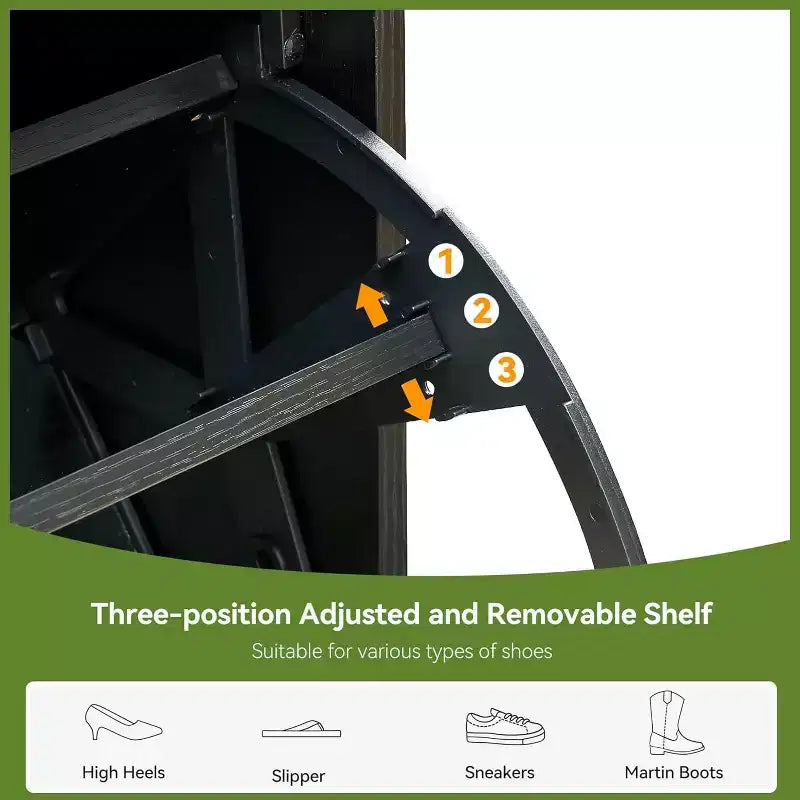 Meuble à chaussures d'entrée avec 2 tiroirs basculants, Organisateur de chaussures en bois mince et autonome, Meuble à chaussures fermé peu encombrant pour couloir, hall d'entrée, appartement