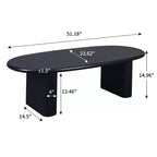Table basse ovale en bois GDFStudio Modern 51