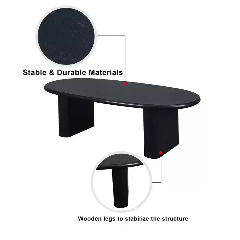 Table basse ovale en bois GDFStudio Modern 51