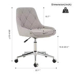 Okak Chaise de Bureau Moderne Réglable en Polaire Teddy, Meuble de Salon, Petite Chaise Pivotante pour Bureau, Étude, Studio