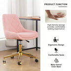 Okak Chaise de Bureau Moderne Réglable en Polaire Teddy, Meuble de Salon, Petite Chaise Pivotante pour Bureau, Étude, Studio