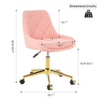 Okak Chaise de Bureau Moderne Réglable en Polaire Teddy, Meuble de Salon, Petite Chaise Pivotante pour Bureau, Étude, Studio
