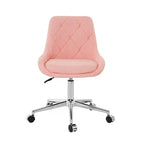 Okak Chaise de Bureau Moderne Réglable en Polaire Teddy, Meuble de Salon, Petite Chaise Pivotante pour Bureau, Étude, Studio
