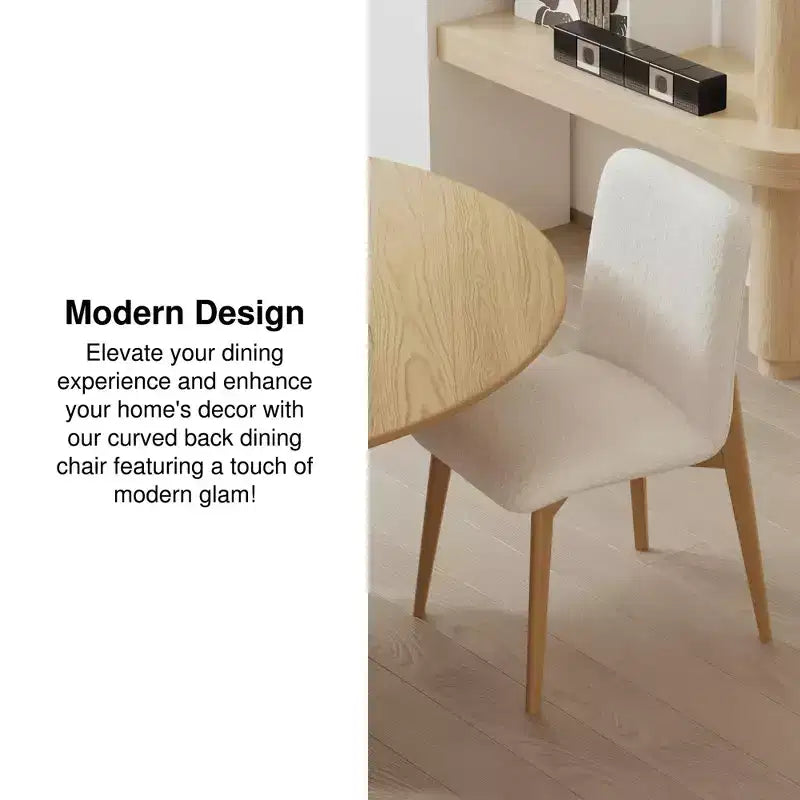 Chaise de salle à manger MAYEERTY avec pieds en bois pour la cuisine