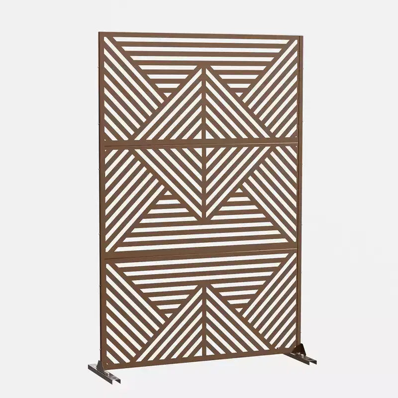 MAYEERTY Paravent en Acier Galvanisé Diviseur d'Intérieur et d'Extérieur Paravent Décoratif Autoportant pour Balcon Jardin 1 pièce