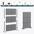 MAYEERTY Paravent en Acier Galvanisé Diviseur d'Intérieur et d'Extérieur Paravent Décoratif Autoportant pour Balcon Jardin 1 pièce