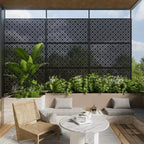 MAYEERTY Paravent en Acier Galvanisé Diviseur d'Intérieur et d'Extérieur Paravent Décoratif Autoportant pour Balcon Jardin 1 pièce