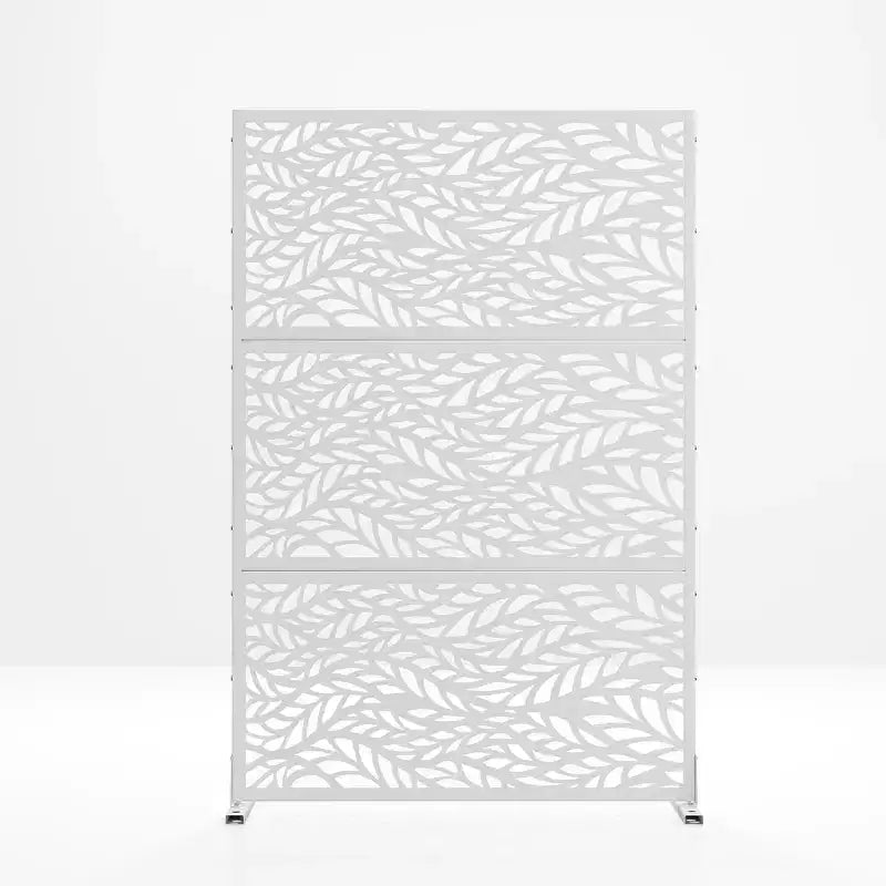 MAYEERTY Paravent en Acier Galvanisé Diviseur d'Intérieur et d'Extérieur Paravent Décoratif Autoportant pour Balcon Jardin 1 pièce