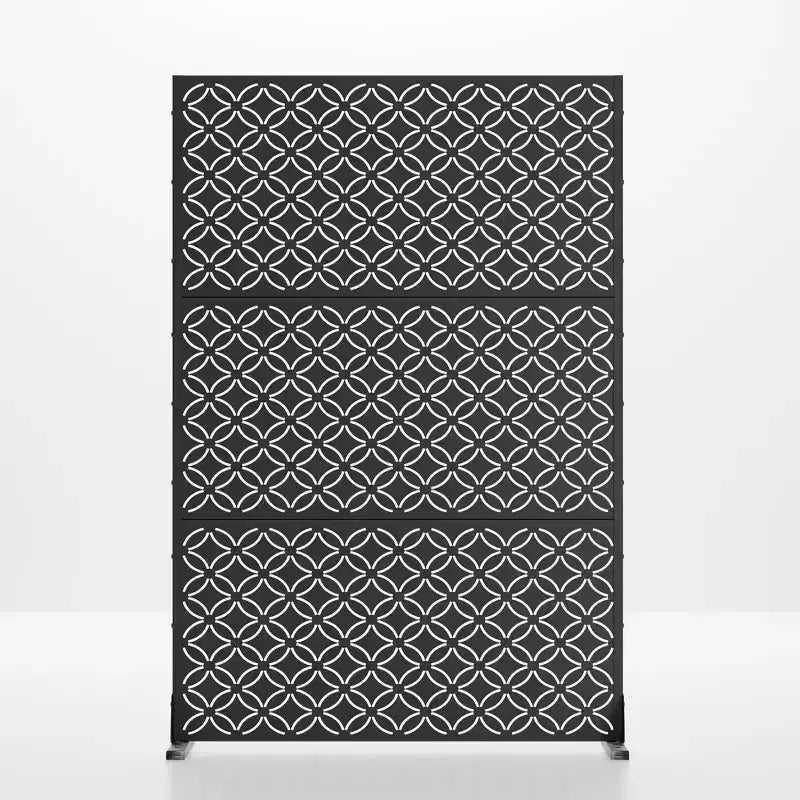 MAYEERTY Paravent en Acier Galvanisé Diviseur d'Intérieur et d'Extérieur Paravent Décoratif Autoportant pour Balcon Jardin 1 pièce