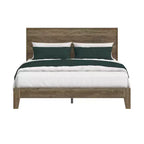 Lit double Galano Queen Payne Luxe avec tête de lit en chêne noueux