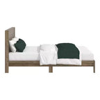 Lit double Galano Queen Payne Luxe avec tête de lit en chêne noueux