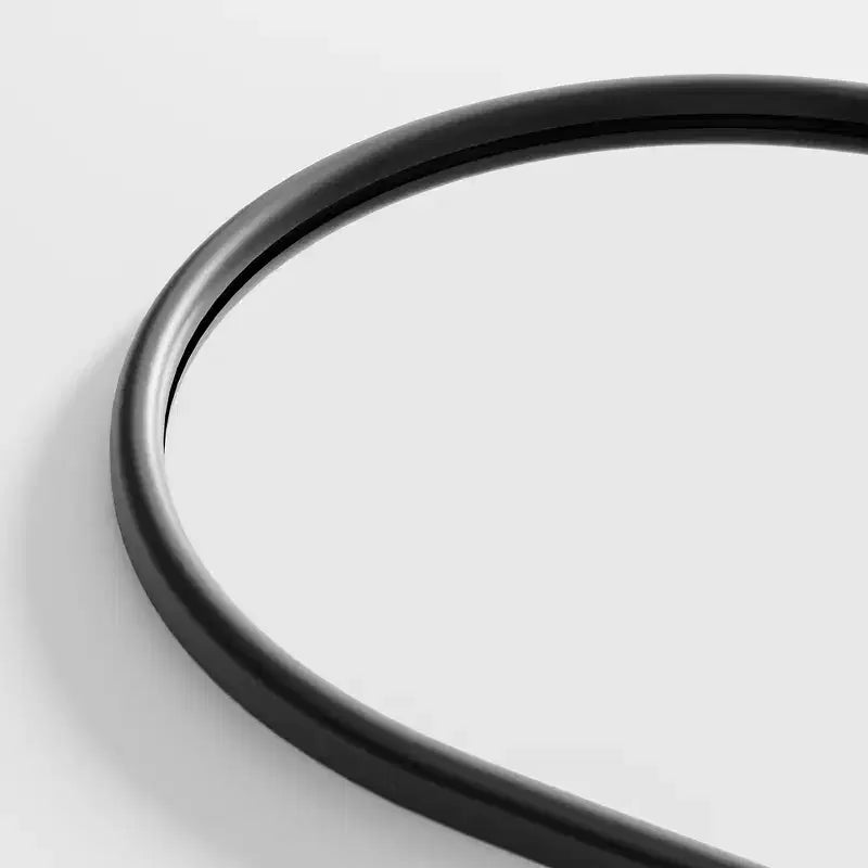 Miroir pleine longueur MAYEERTY en bois massif en forme d'arche noire 64x21x1 pouces sans support