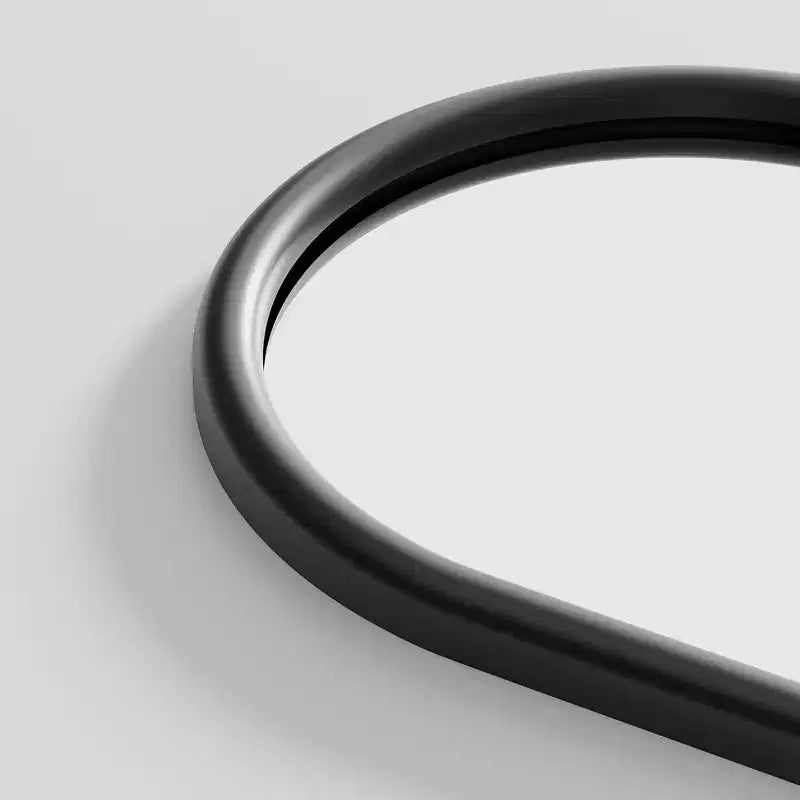 Miroir pleine longueur MAYEERTY en bois massif en forme d'arche noire 64x21x1 pouces sans support