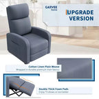 Fauteuil inclinable adulte confortable - Manuel, réglable, avec haut dossier, accoudoirs larges et poche latérale pour salon et cinéma maison