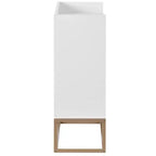 GDFStudio Truda - Buffet moderne de 120 cm avec étagères réglables et pieds en métal doré