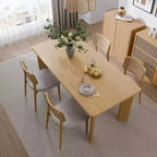 MAYEERTY 67 Table à manger rectangulaire en bois pour 4 à 6 personnes, table de cuisine et de salle à manger moderne de style campagnard