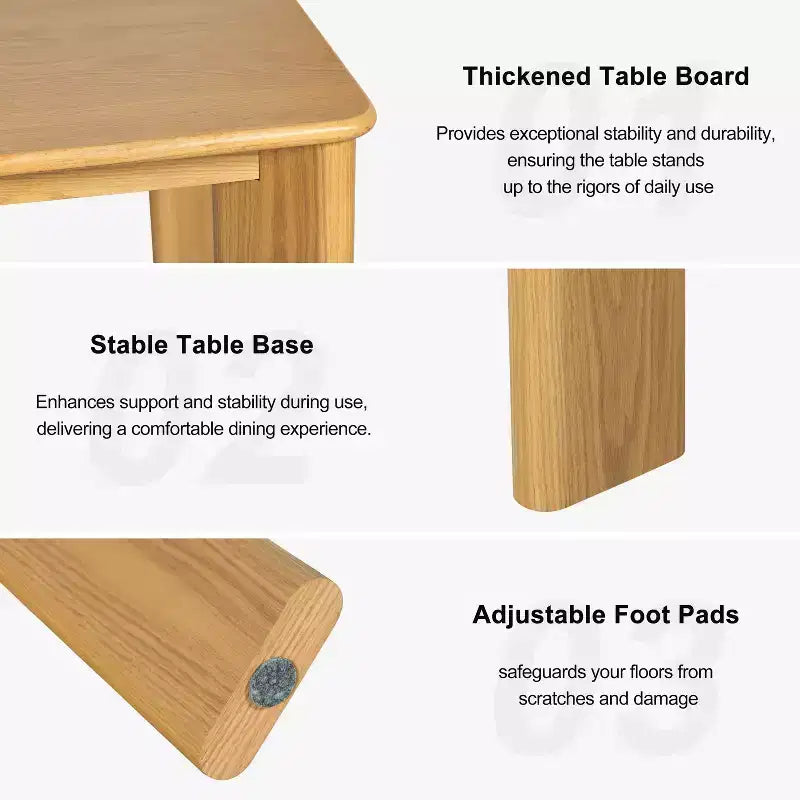 MAYEERTY 67 Table à manger rectangulaire en bois pour 4 à 6 personnes, table de cuisine et de salle à manger moderne de style campagnard