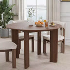 MAYEERTY 45 Table de salle à manger ronde en bois pour 4, table de cuisine et de salle à manger moderne de style campagnard