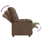 Fauteuil inclinable CLIHOME avec dossier et repose-pieds réglables, fauteuil de salon moderne avec siège épais rembourré pour le salon et la chambre à coucher