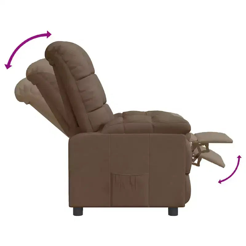 Fauteuil inclinable CLIHOME avec dossier et repose-pieds réglables, fauteuil de salon moderne avec siège épais rembourré pour le salon et la chambre à coucher