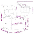 Fauteuil inclinable CLIHOME avec dossier et repose-pieds réglables, fauteuil de salon moderne avec siège épais rembourré pour le salon et la chambre à coucher