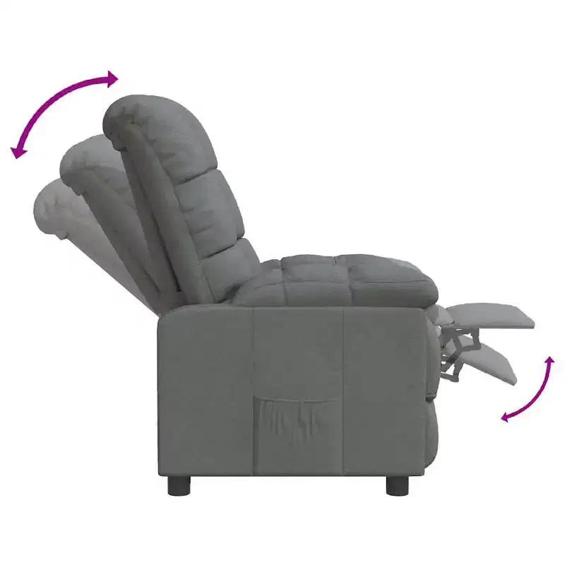 Fauteuil inclinable CLIHOME avec dossier et repose-pieds réglables, fauteuil de salon moderne avec siège épais rembourré pour le salon et la chambre à coucher