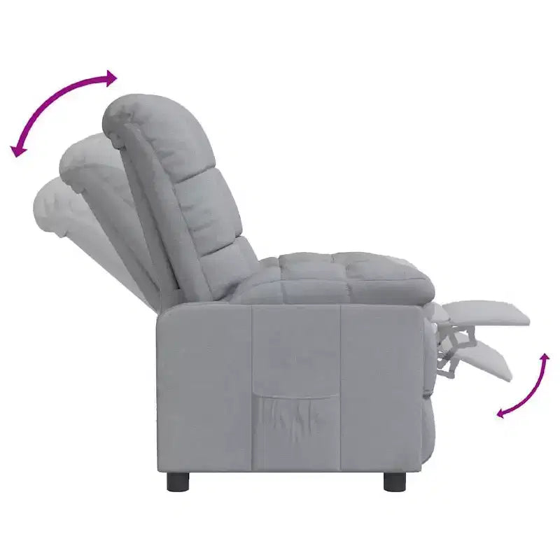 Fauteuil inclinable CLIHOME avec dossier et repose-pieds réglables, fauteuil de salon moderne avec siège épais rembourré pour le salon et la chambre à coucher