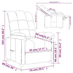 Fauteuil inclinable CLIHOME avec dossier et repose-pieds réglables, fauteuil de salon moderne avec siège épais rembourré pour le salon et la chambre à coucher