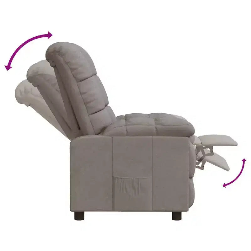 Fauteuil inclinable CLIHOME avec dossier et repose-pieds réglables, fauteuil de salon moderne avec siège épais rembourré pour le salon et la chambre à coucher