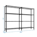 Karl Home Étagère métallique de 177,0 cm (69,7 po) de large