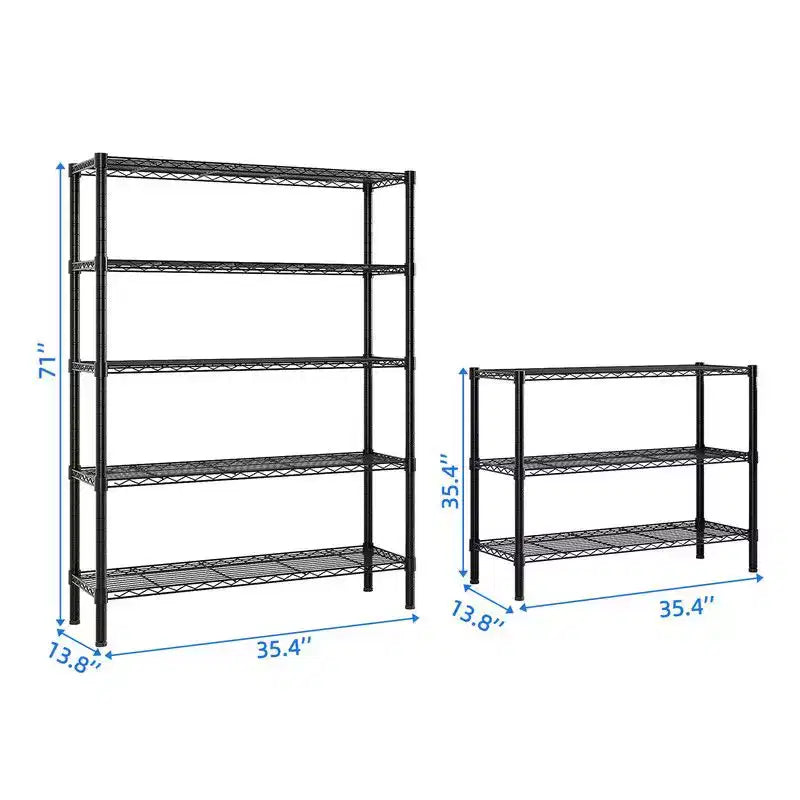 Karl Home Étagère métallique de 177,0 cm (69,7 po) de large