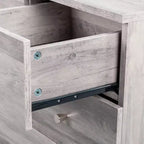 Commode Karl Home 7 tiroirs en panneaux de particules gris, 66 cm de large