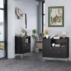 Bahut de buffet avec tiroirs de 2 ensembles, 40 armoires de rangement de buffet de buffet avec étagères et portes