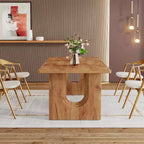 Table à manger moderne Lantine pour 6 personnes, grande table de cuisine de 180 cm avec base piédestal en bois, pour cuisine, salle à manger, salon