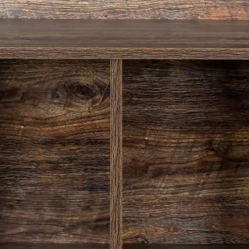 Bibliothèque à 3 étagères en bois expresso, 120 cm de hauteur, AndMakers