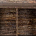 Bibliothèque à 3 étagères en bois expresso, 120 cm de hauteur, AndMakers
