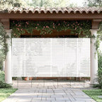 MAYEERTY 7247 Cloison de séparation autoportante en métal pour extérieur et intérieur, Blanc