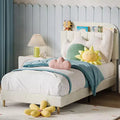 Bed Frame with Storage Bookcase Headboard, Upholstered Platform Bed Frame Noise-Free, Easy Assembly, No Box Spring Needed