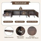Meuble TV Bestier 78 de style moderne du milieu du siècle pour téléviseurs de plus de 65 pouces, console TV avec armoires de rangement pour salon, meuble de rangement de centre de divertissement