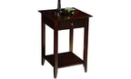 HomeStock Table d'appoint rectangulaire en bois, couleur marron, 66 cm de haut, 1 pièce