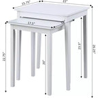 HomeStock Table d'appoint rectangulaire de 26,25 po H en bois blanc 1 pièce