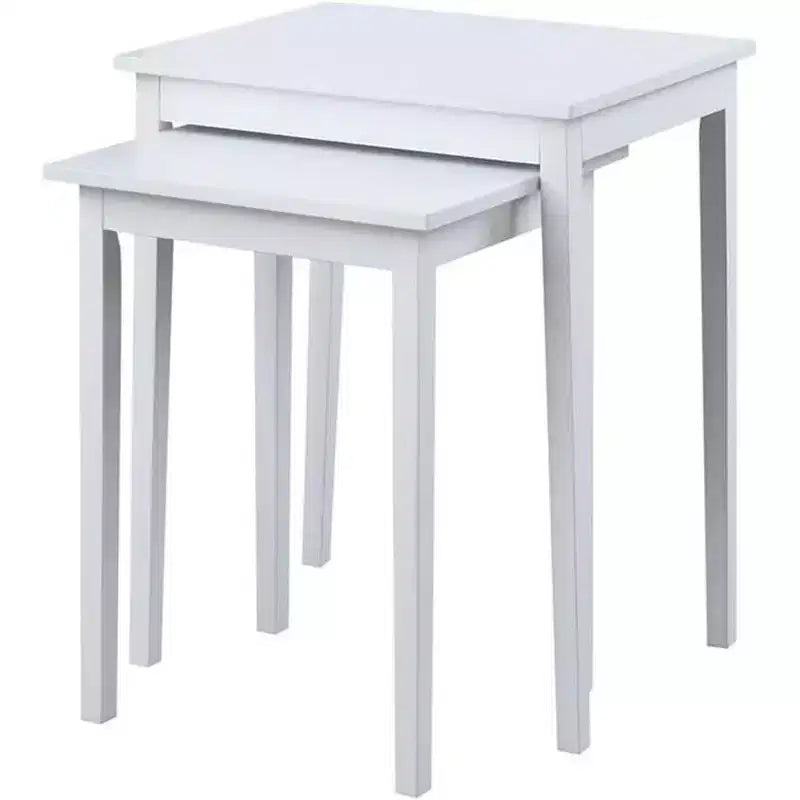 HomeStock Table d'appoint rectangulaire de 26,25 po H en bois blanc 1 pièce