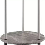 HomeStock Table d'appoint ronde en métal gris de 55,88 cm de hauteur - 1 pièce