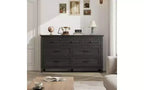 7 commodes de chambre, commode à tiroirs de 54 po de largeur avec rangement autoportant, commode de rangement en bois pour salon, chambre à coucher, entrée