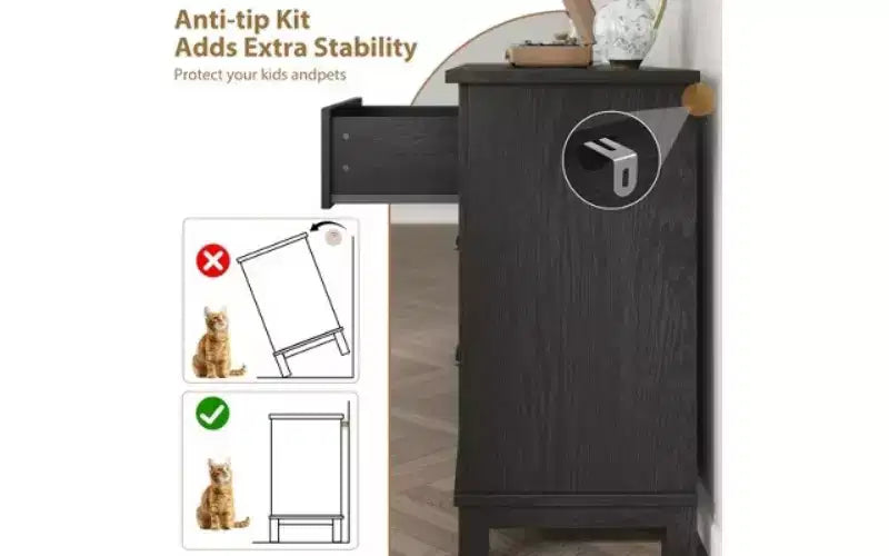 7 commodes de chambre, commode à tiroirs de 54 po de largeur avec rangement autoportant, commode de rangement en bois pour salon, chambre à coucher, entrée